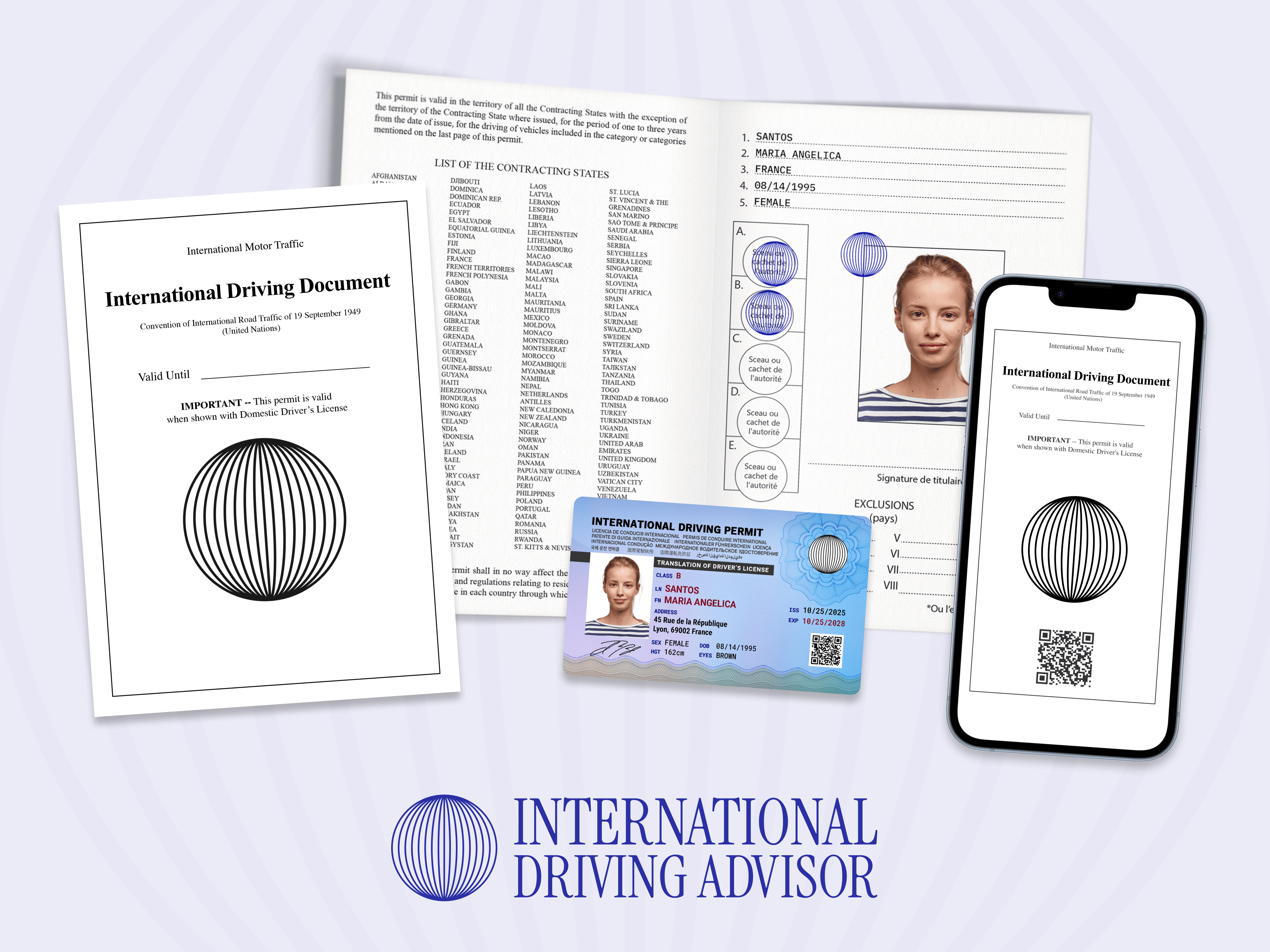 IDP booklet cover and interior pages on a desk